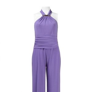 NWT Nine West: Size 8 Long Black Halter Romper